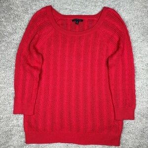 American Eagle Sweater Womens Small Cable Knit Pink Dinner Holiday Work School